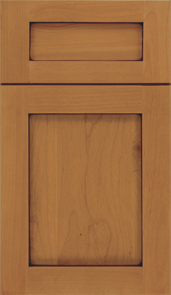 Salem 5-Piece Alder shaker cabinet door in Ginger with Mocha glaze
