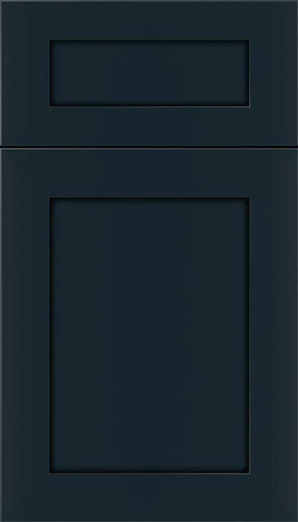 Salem 5pc Maple shaker cabinet door in Gunmetal Blue with Black glaze
