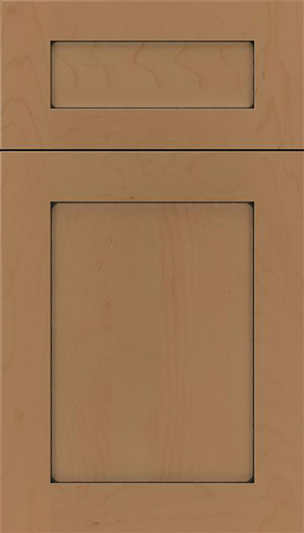 Salem 5pc Maple shaker cabinet door in Tuscan with Black glaze