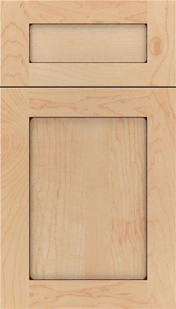Salem 5pc Maple shaker cabinet door in Natural with Mocha glaze