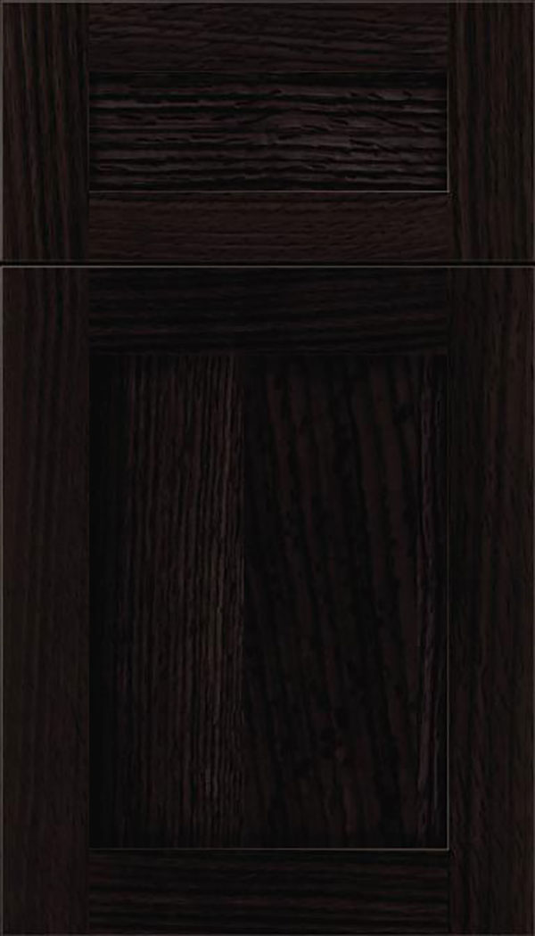 Salem 5pc Quartersawn Oak shaker cabinet door in Charcoal