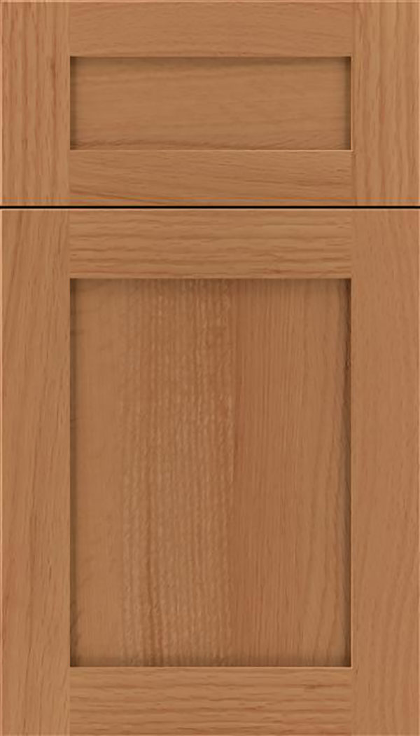 Salem 5pc Quartersawn Oak shaker cabinet door in Ginger