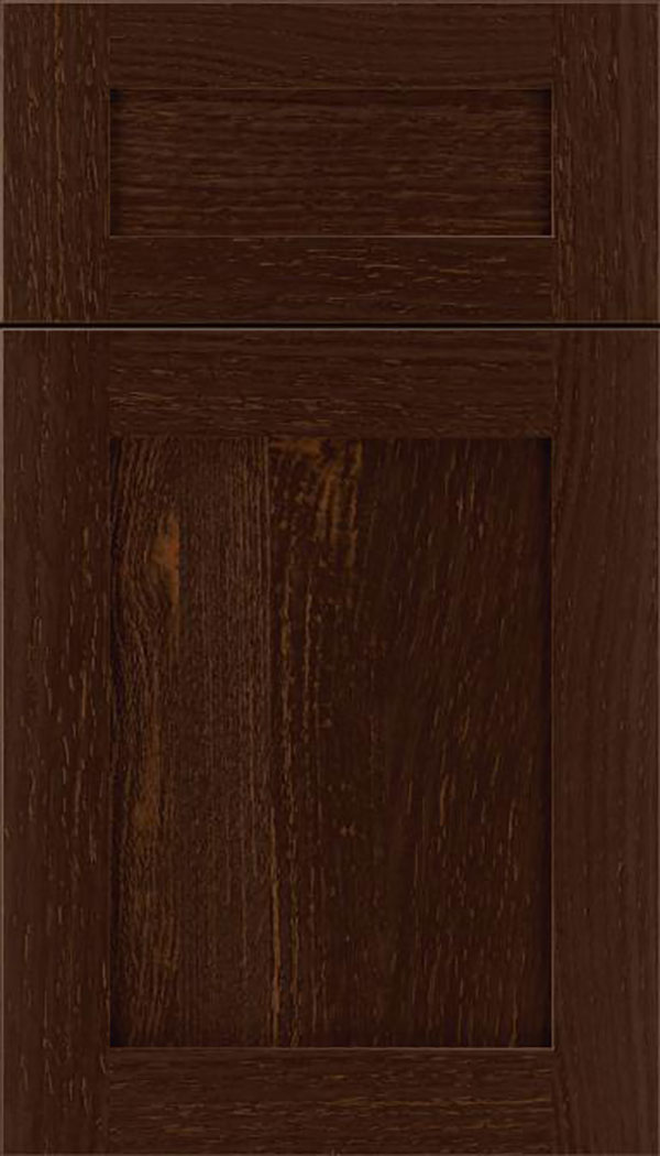 Salem 5pc Quartersawn Oak shaker cabinet door in Cappuccino