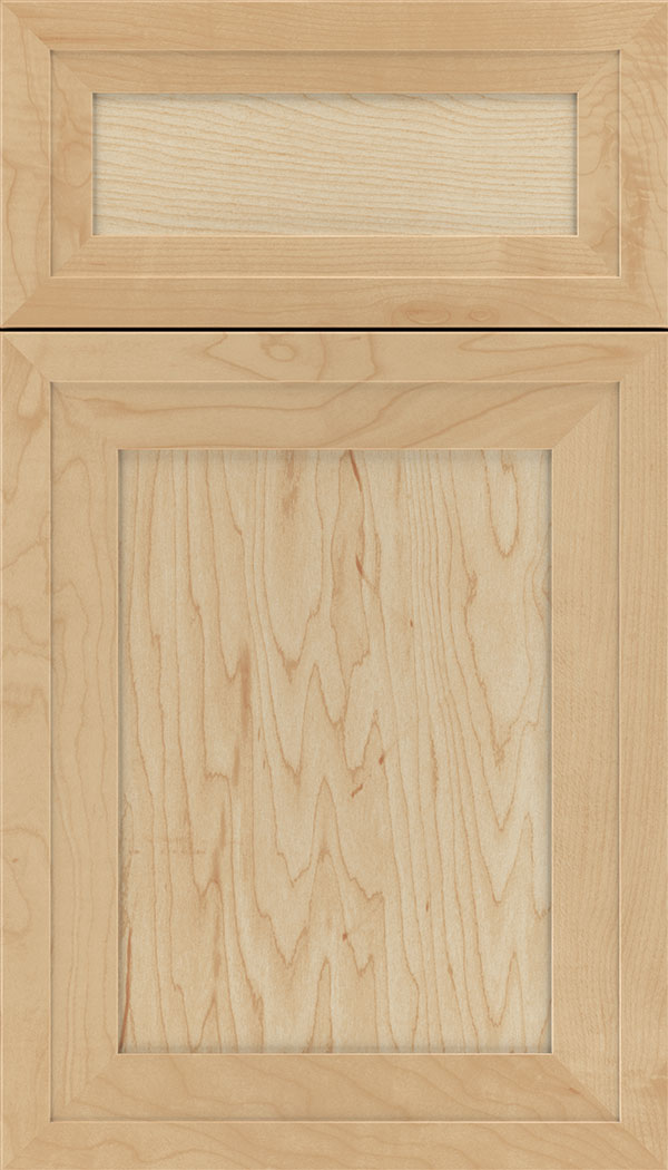 Asher 5pc Maple flat panel cabinet door in Natural