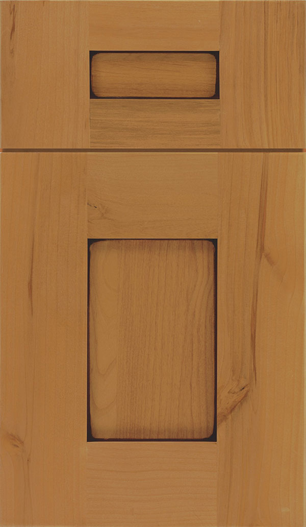Newhaven 5-Piece Alder shaker cabinet door in Ginger with Mocha glaze