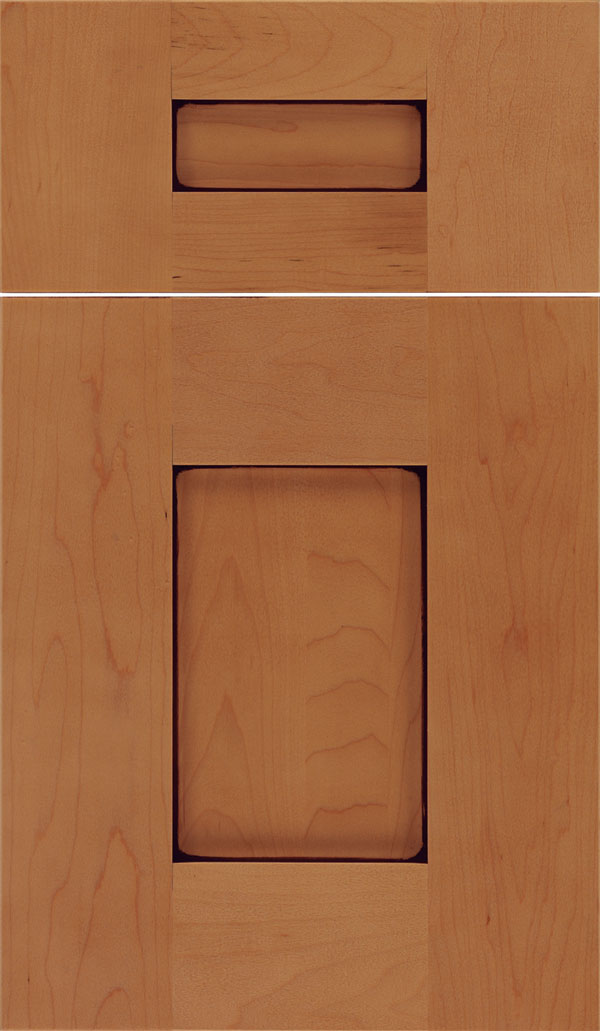 Newhaven 5pc Maple shaker cabinet door in Ginger with Mocha glaze