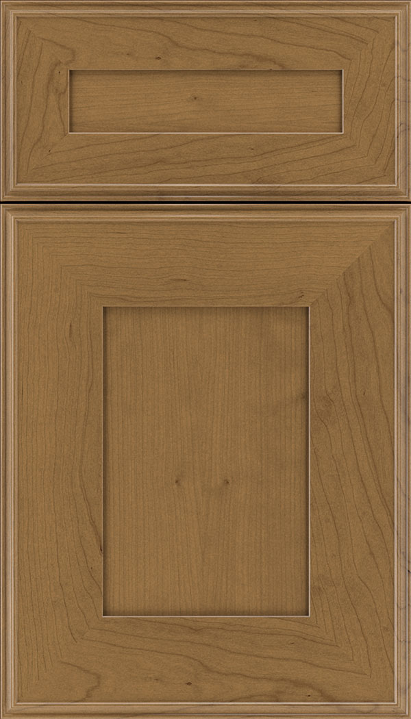 Elan 5pc Cherry flat panel cabinet door in Tuscan