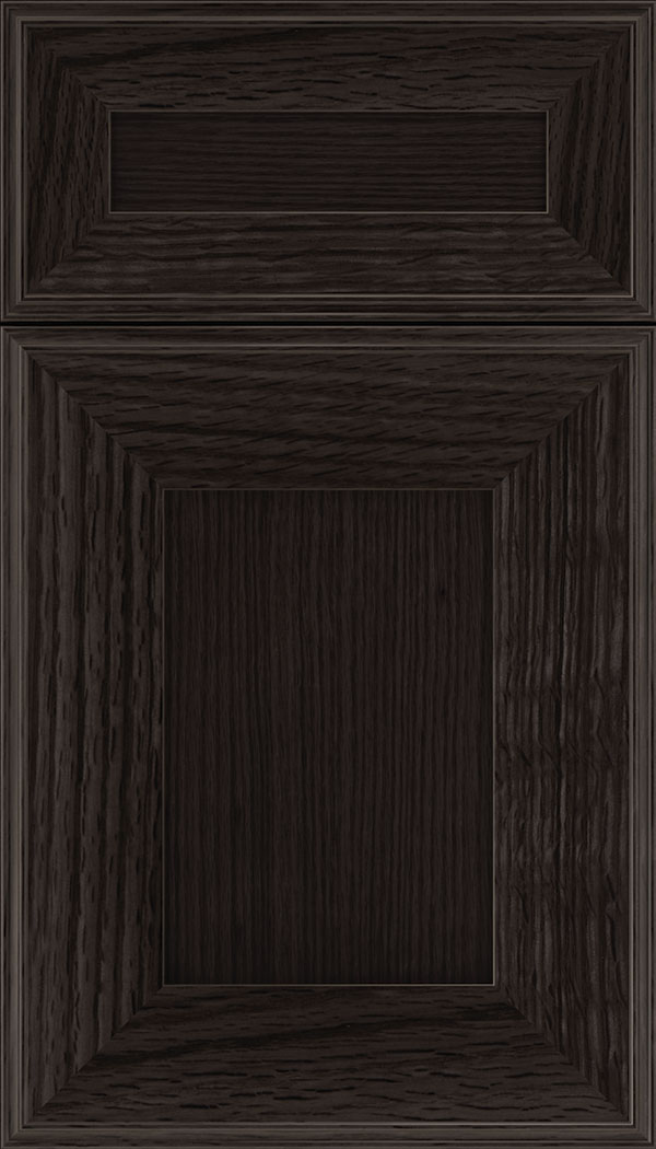 Elan 5pc Quartersawn Oak flat panel cabinet door in Charcoal
