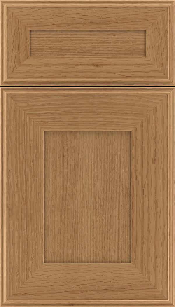 Elan 5pc Quartersawn Oak flat panel cabinet door in Ginger