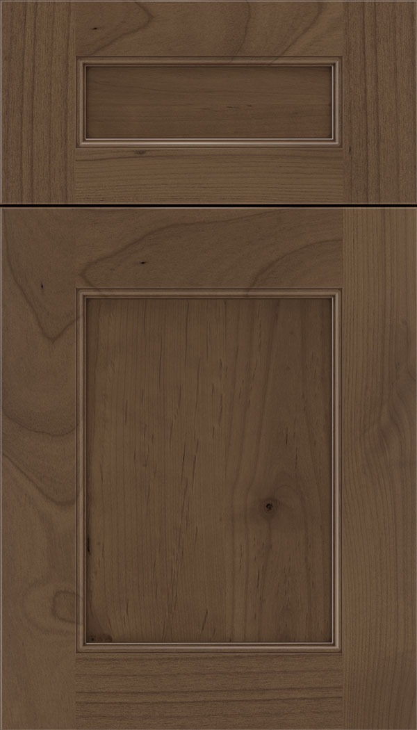 Lexington 5pc Alder recessed panel cabinet door in Toffee with Mocha glaze