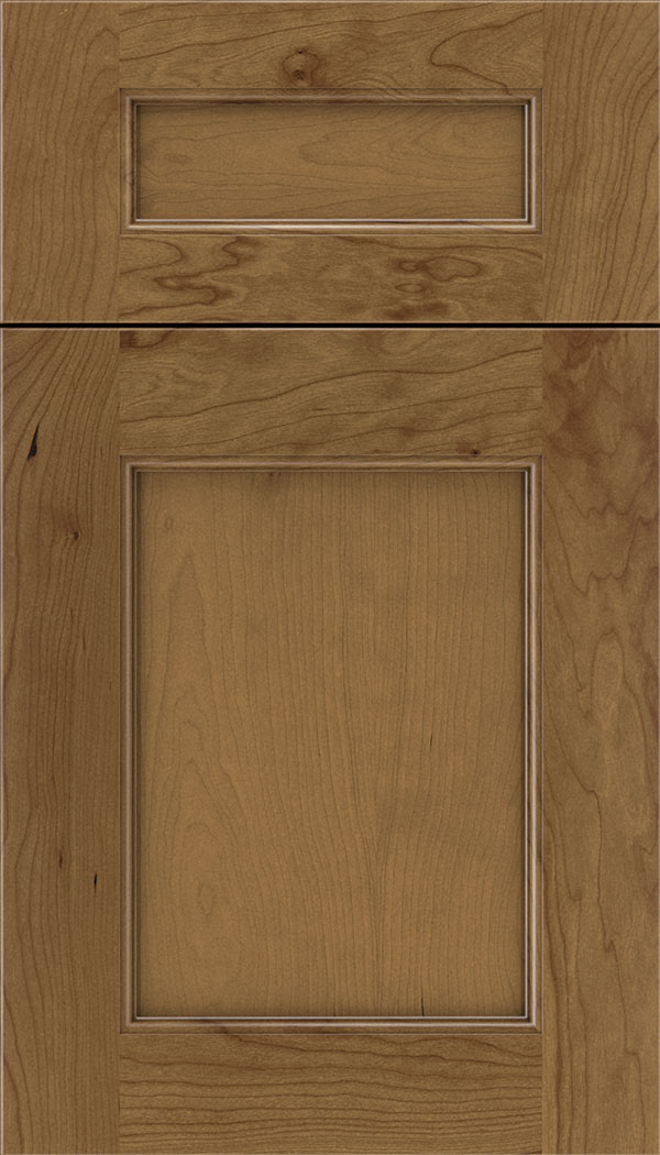 Lexington 5pc Cherry recessed panel cabinet door in Tuscan
