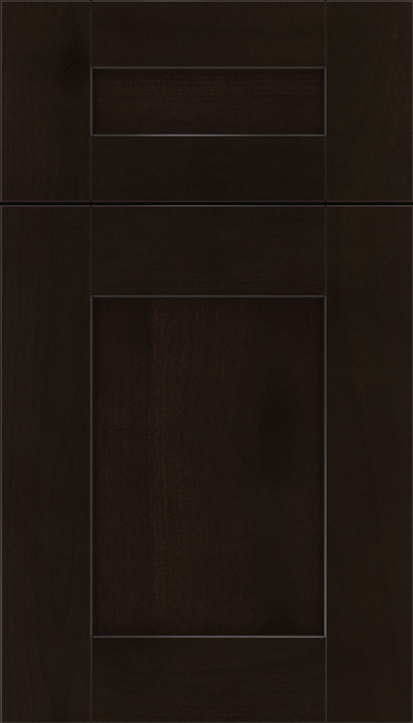 Pearson 5pc Alder flat panel cabinet door in Espresso with Black glaze