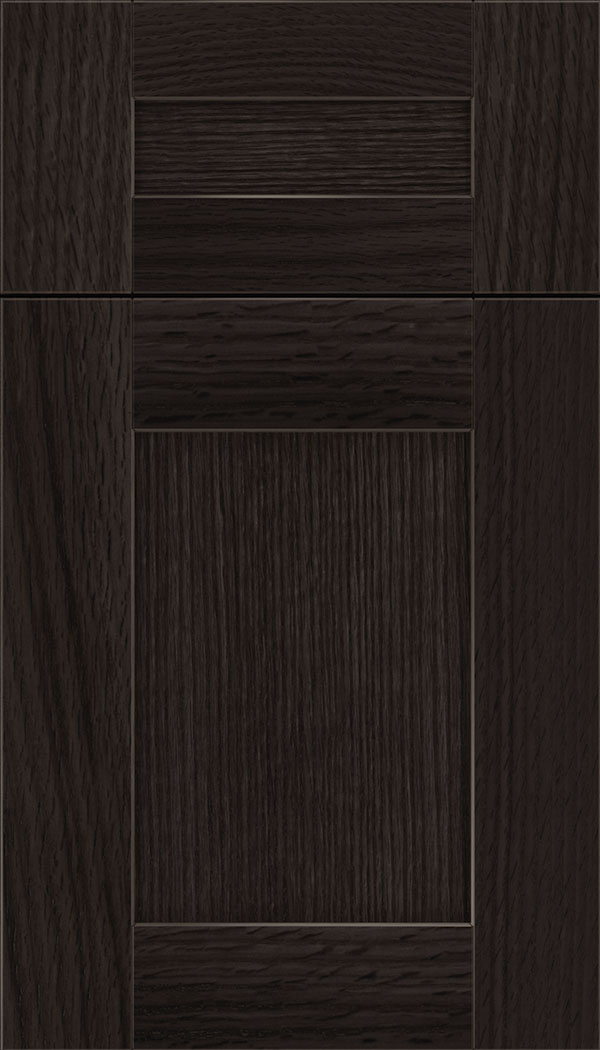 Pearson 5pc Quartersawn Oak flat panel cabinet door in Charcoal