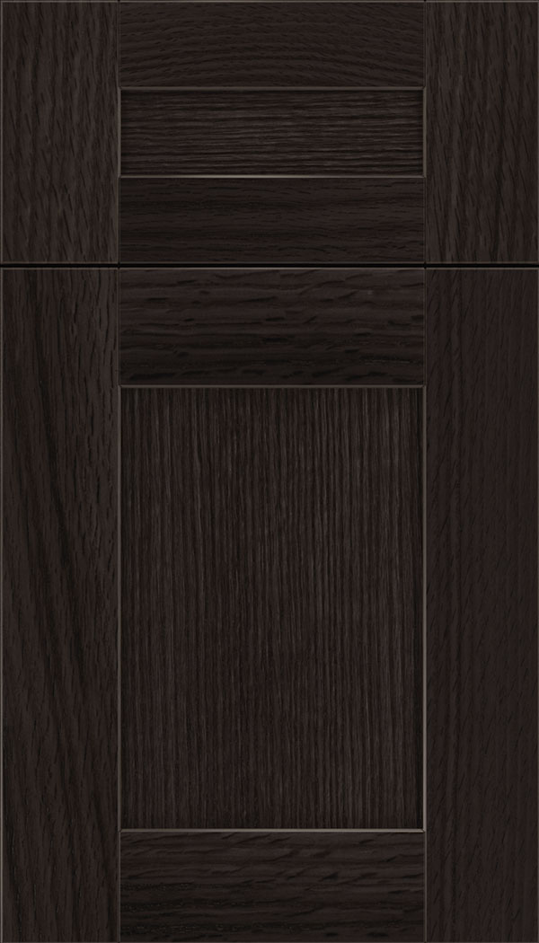 Pearson 5pc Quartersawn Oak flat panel cabinet door in Charcoal