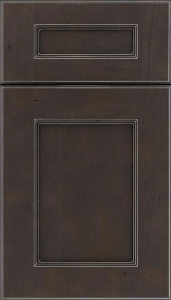 Tamarind 5pc Cherry shaker cabinet door in Thunder with Pewter glaze