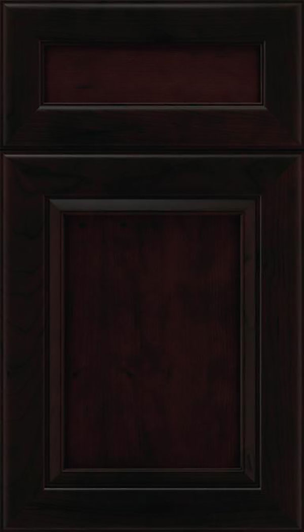 Paloma 5pc Cherry flat panel cabinet door in Espresso
