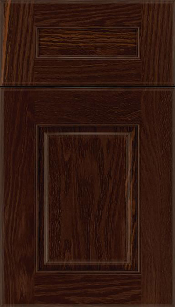 Whittington 5pc Oak raised panel cabinet door in Cappuccino