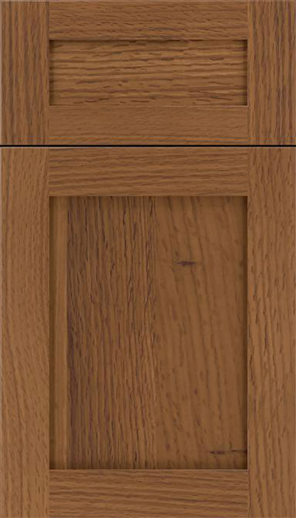 Salem 5pc Quartersawn Oak shaker cabinet door in Tuscan