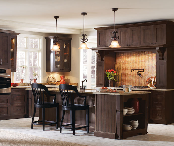 brunswick maple kitchen cabinets in a grotto finish